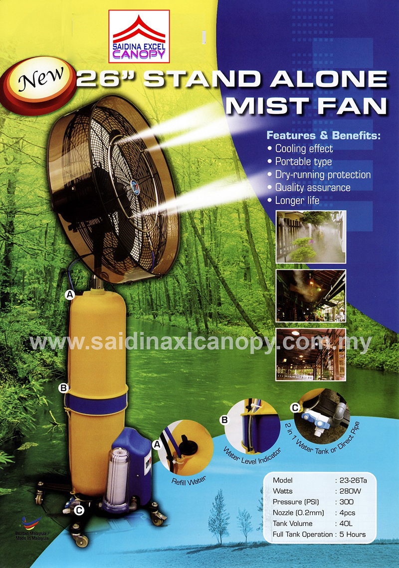 High Quality Mist Fan Supplier Malaysia The cheapest price of High Quality Mist Fans in